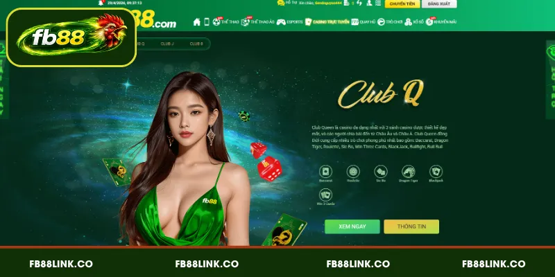 Đá gà trực tiếp và casino tại FB88