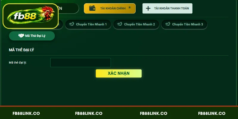 Nạp tiền FB88 bằng mã thẻ đại lý